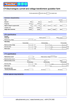 Solid Dielectric Transformer Quotation form-TransNet